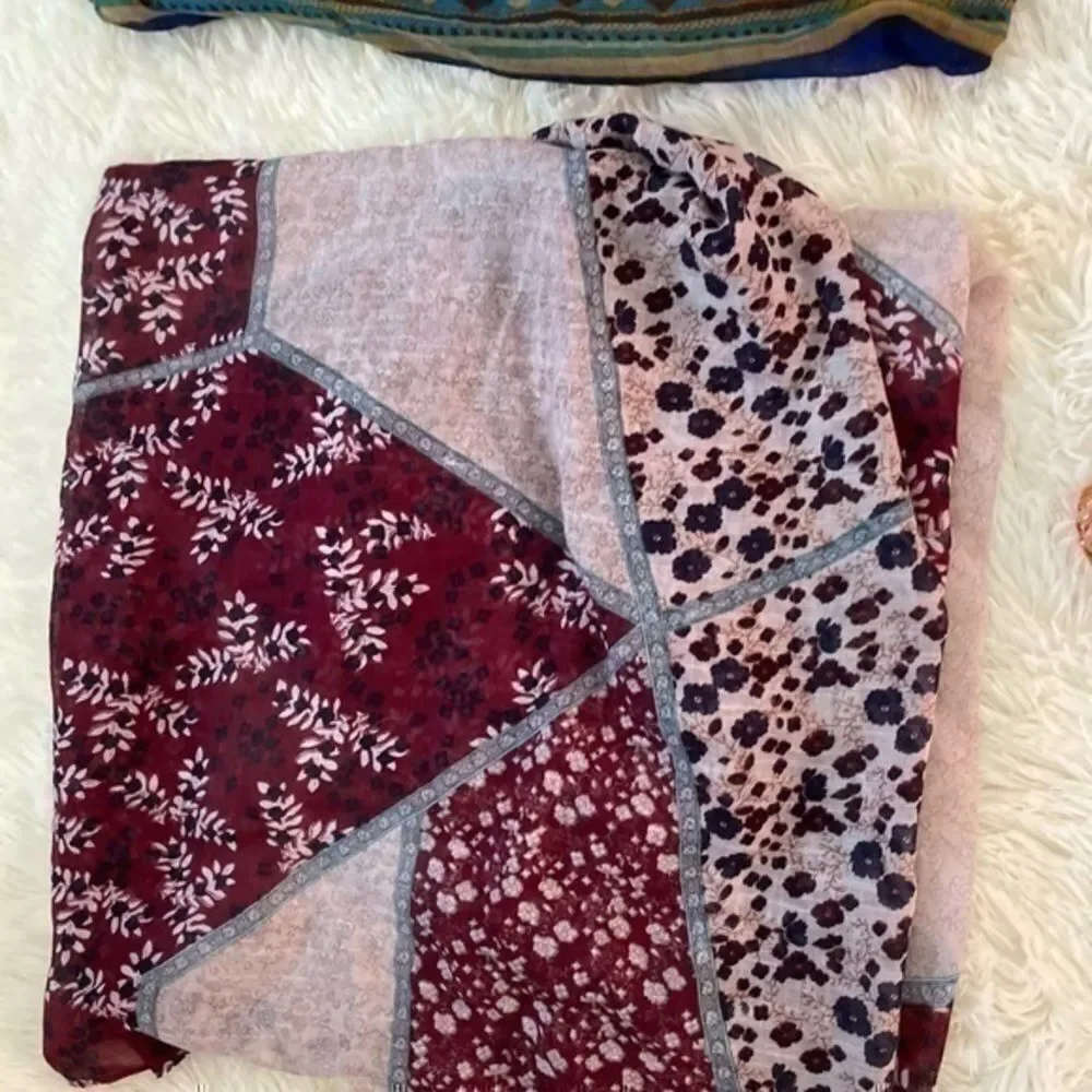 3 piece large infinity scarves lot